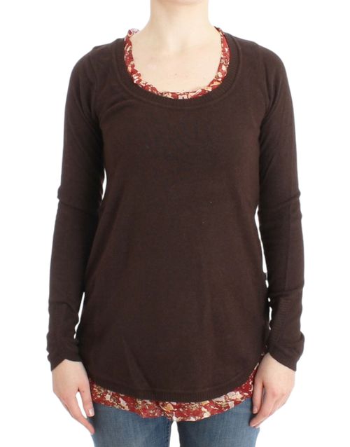 Viscose Crewneck Sweater — Brown