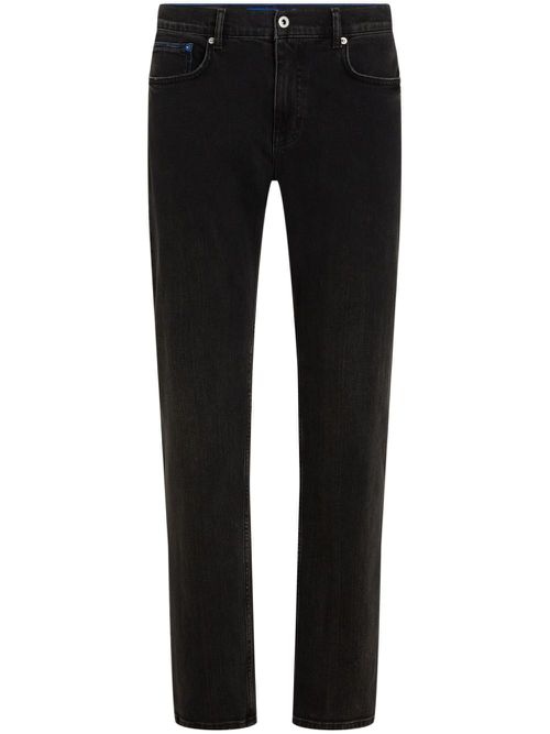 Mid-rise straight-leg jeans - Black