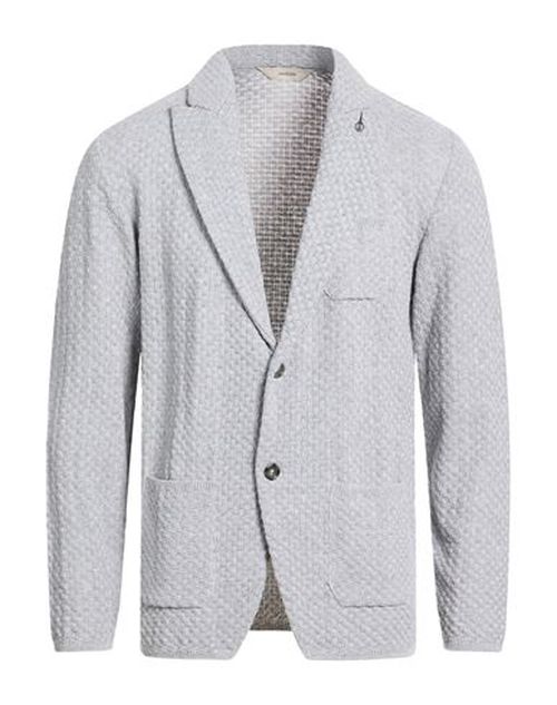 Man Blazer Grey Size 40 Cotton, Acrylic