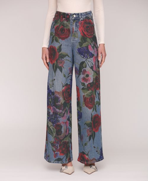 Women's High-Rise Wide-Leg Jeans - Portofino Rose