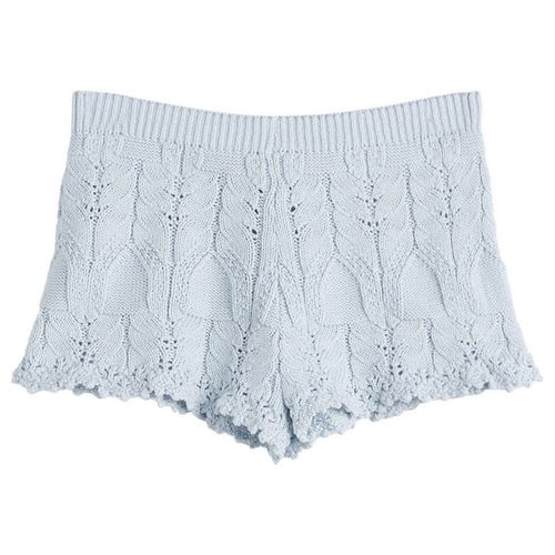 Women's Lace Knit Shorts in Bluewish