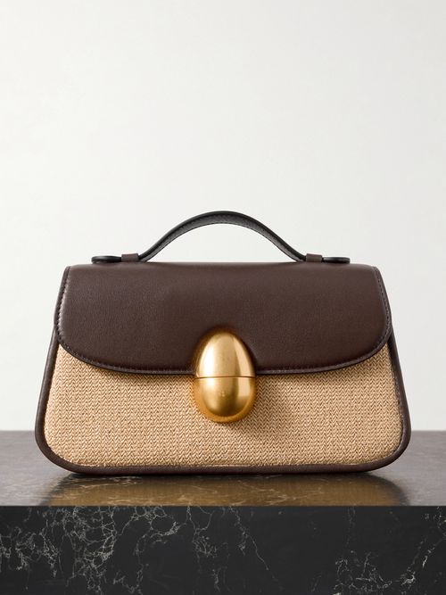 Phoenix Leather And Raffia Tote - Neutrals