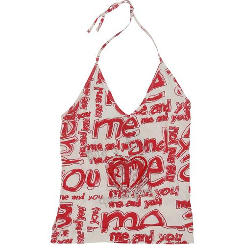 Desigual Halterneck Top - Large White Cotton