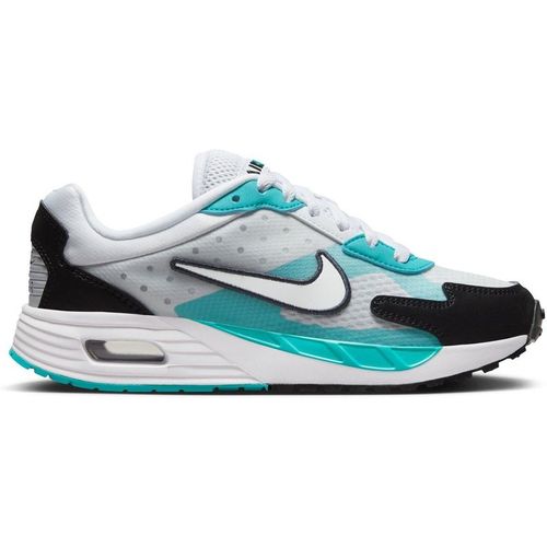 Nike Boys Air Max Solo Lace Up Road Sneakers in White/White-Bla
