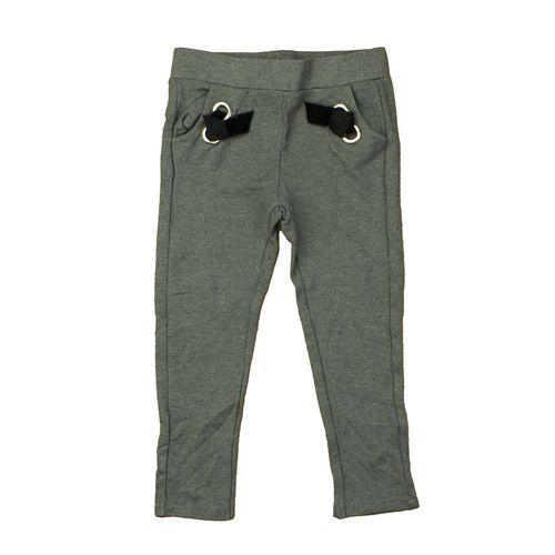 Girls Grey Black Leggings