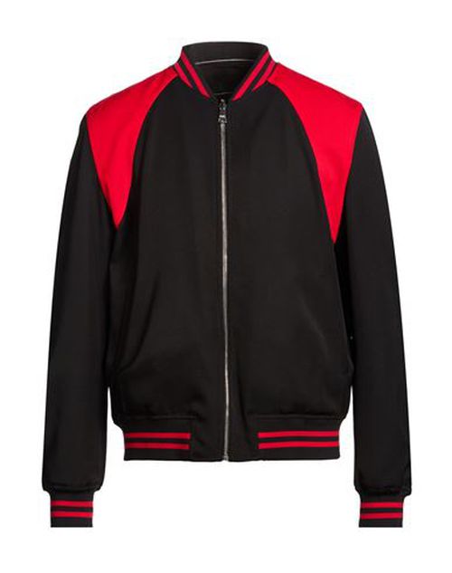Man Jacket Black Size 38 Wool, Silk, Cotton, Polyamide, Elastane