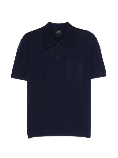 A. p.c. Men's Cotton Short-Sleeve Polo Shirt with Chest Pocket
