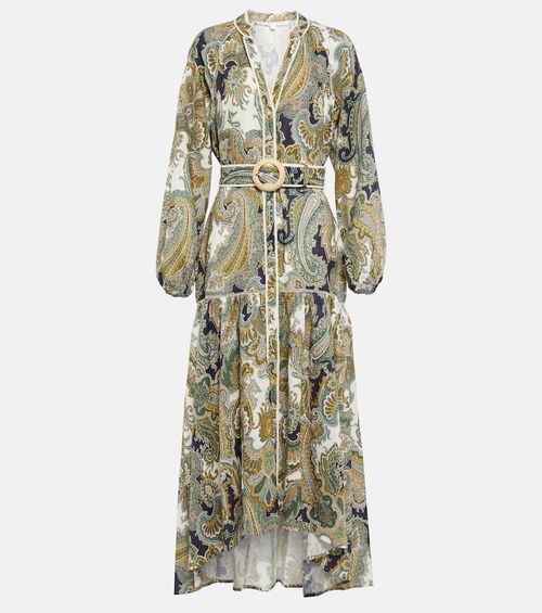 Veronica Beard Kadar printed linen midi dress
