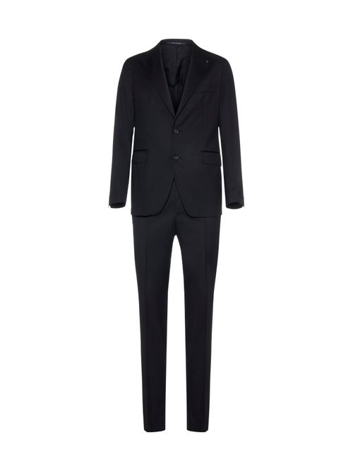 Virgin Wool Pant Suit — Black