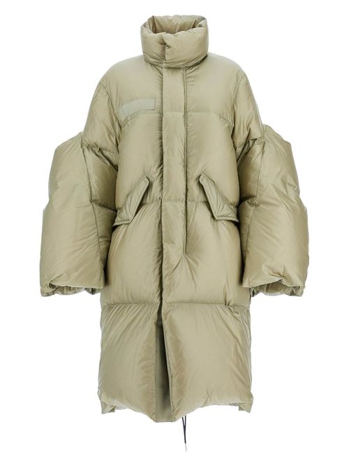 Sacai Women's Nylon Puffer Jacket in Kaki | Size 3 | 24 Color 07599