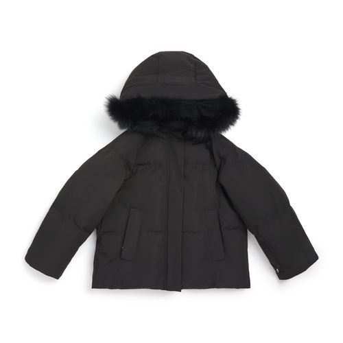Yves Salomon Enfant Down Fox Fur-Trim Coat