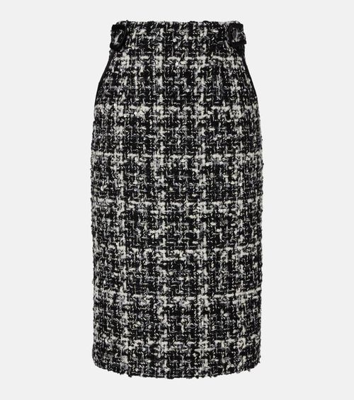Checked midi skirt
