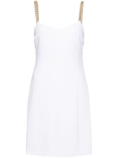 Chain-strap slip minidress - White