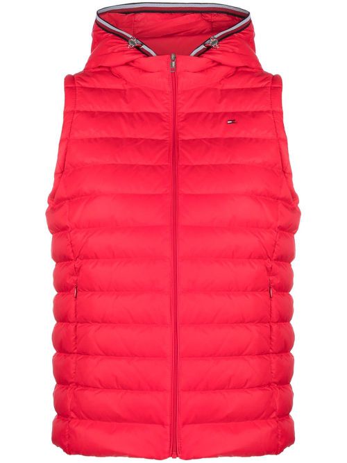 Logo zipped gilet - Red