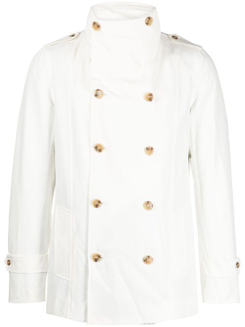 The Claude stand-up collar jacket - White