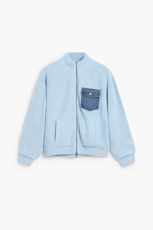 Double zipper knit sweater