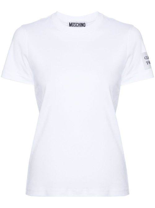 Logo-embroidered cotton T-shirt - White