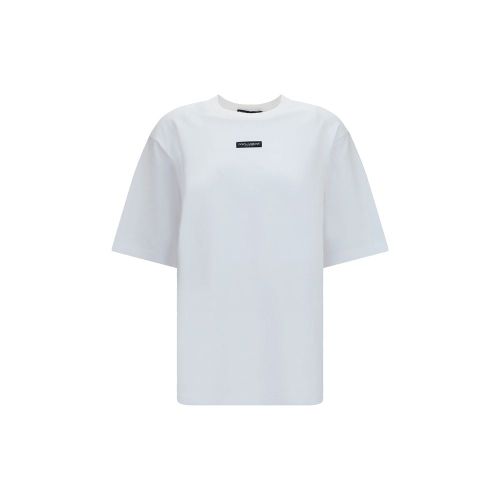 Cotton Jersey with Logo Patch T-Shirt — White