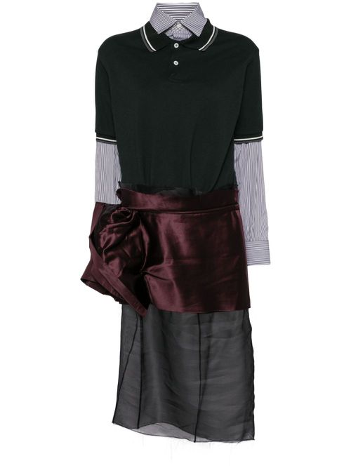 Décortiqué midi dress - Green