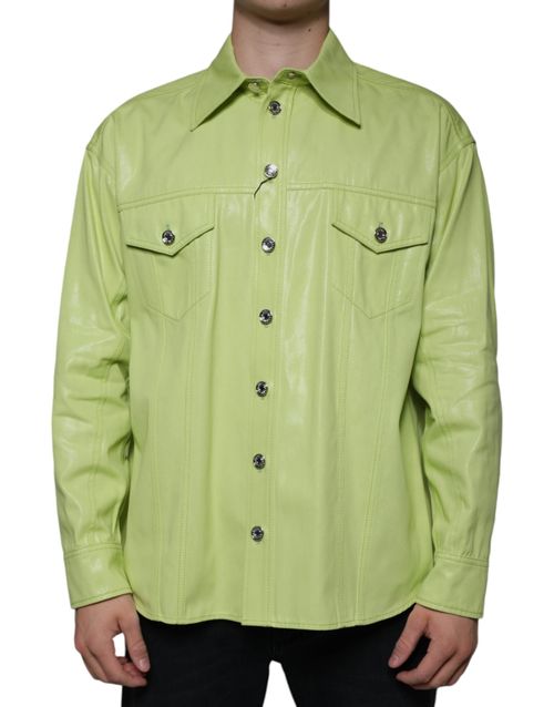 Cotton Button-Down Shirt — Green