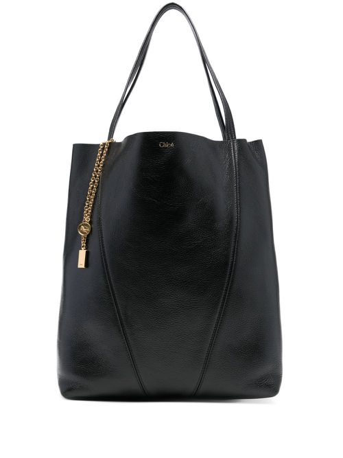 Large Spin tote bag - Black