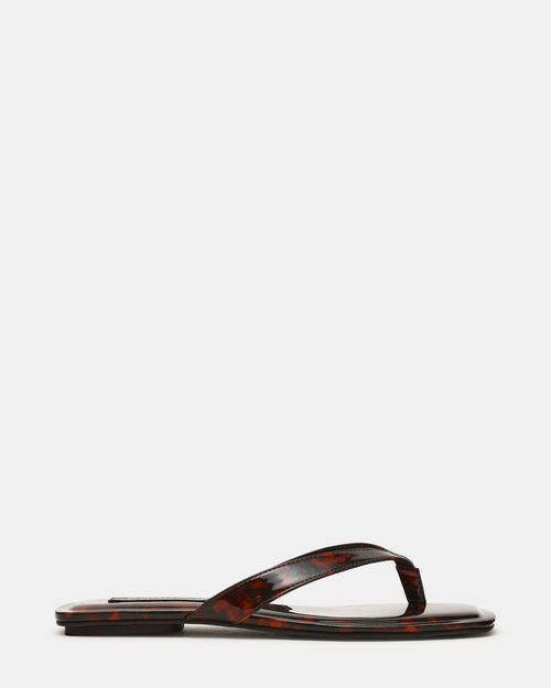 Steve Madden Women's Trella Thong Sandals - Tortoise - - Leather