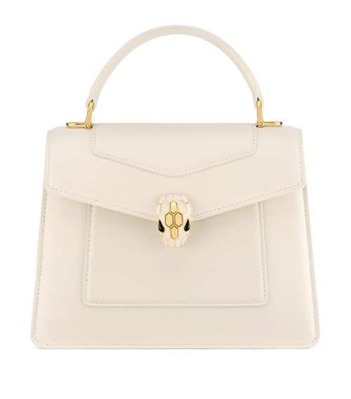 Small Leather Serpenti Forever Top-Handle Bag