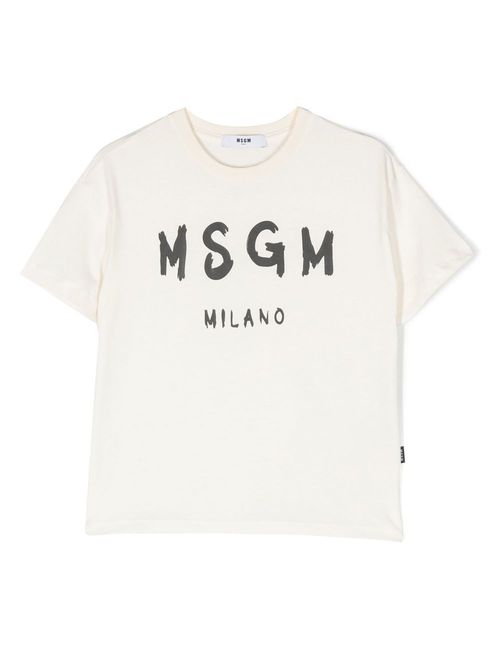 Logo-print cotton T-shirt - Neutrals