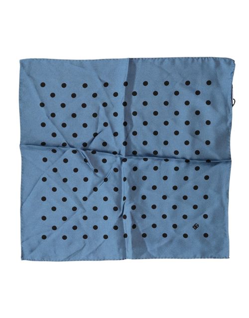 Polka-Dot Silk Handkerchief — Blue