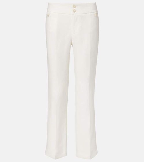 Linen bootcut pants
