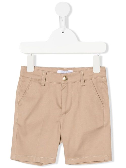 Roberto Cavalli Junior logo-button chino shorts - Brown