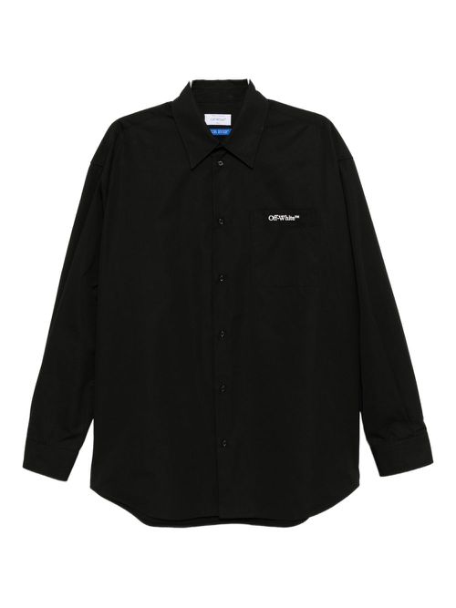Embroidered pocket shirt - Black