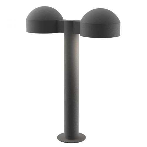 REALS 2-Light Optical Acrylic LED Bollard in Textured Gray