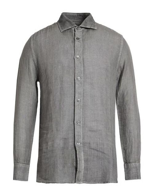 Man Shirt Charcoal Size S Linen