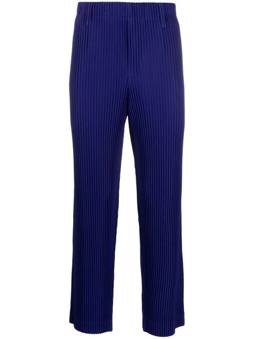 Pleated tailored trousers - Blue