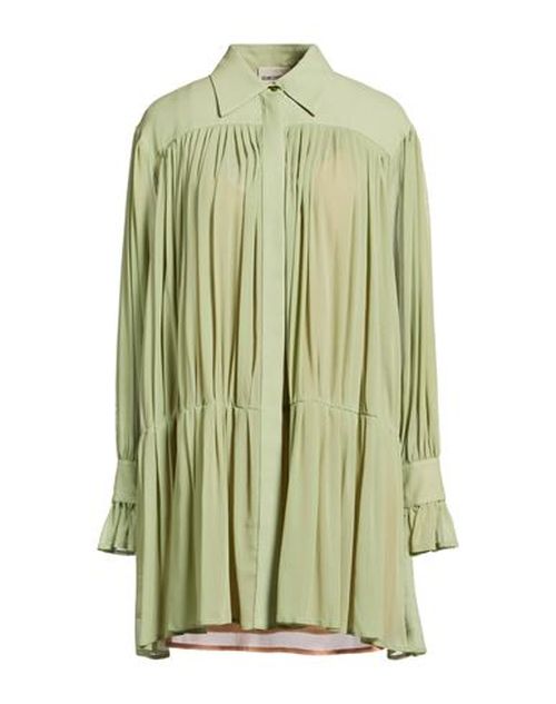 Woman Mini dress Sage green Size 6 Acetate, Silk