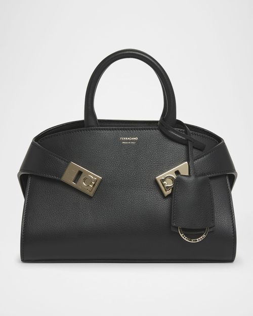 Mini Hug Leather Top-Handle Bag