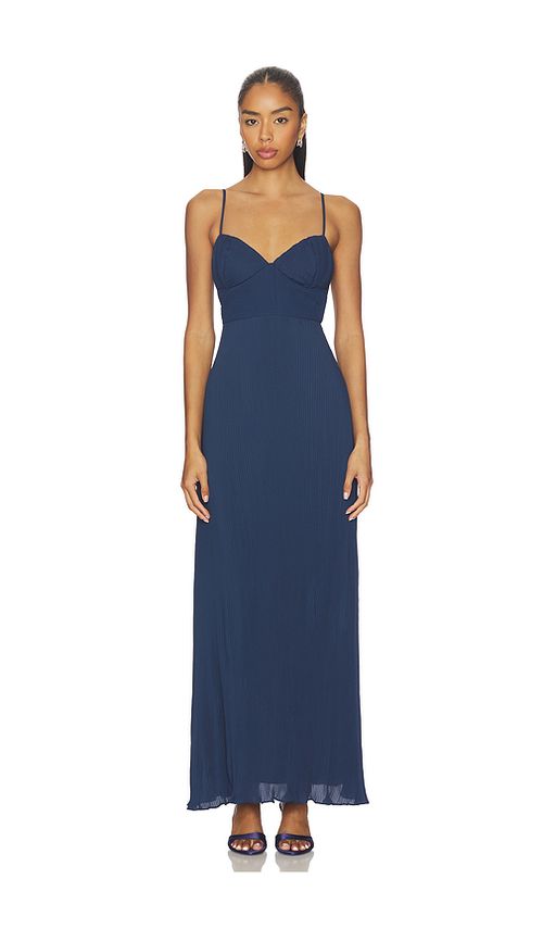Baobab Aluna Maxi Dress in Blue. L. Also in M, S