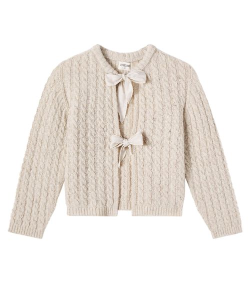 Martinique cable-knit wool-blend cardigan