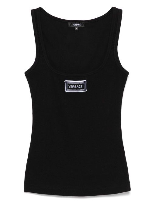 Logo-patch tank top - Black