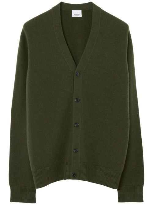 EKD-motif cashmere cardigan - Green