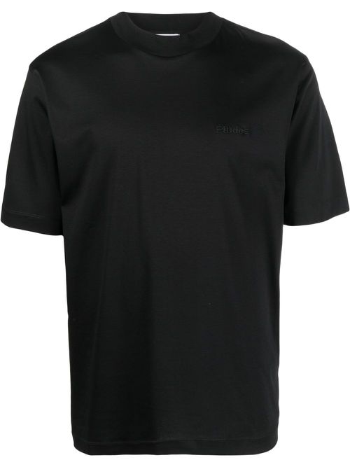 Embroidered-logo T-shirt - Black