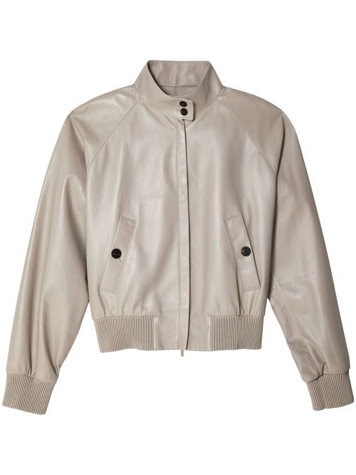 Lightweight leather jacket - Grey