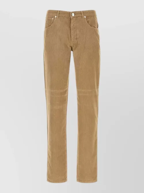 Brunello Cucinelli - corduroy five pocket tailored pants belt loop