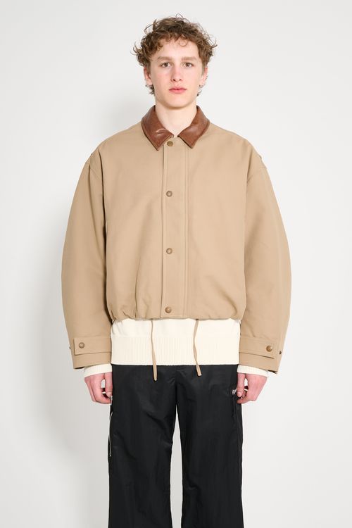 Acne Studios Double Cotton Twill Jacket Khaki Beige