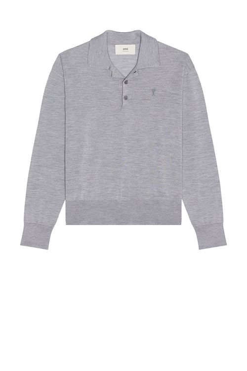 AMI Paris Polo in Grey - Grey.  XL/1X also in L