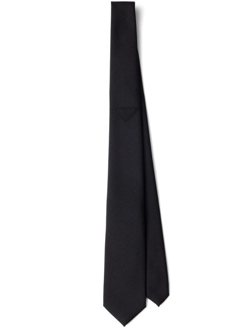 Triangle-logo tie - Black