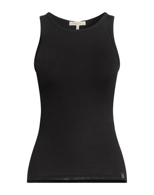 Woman Tank top Black Size M Cotton, Polyester, Elastane