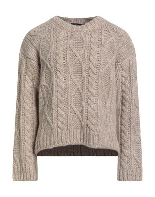 Woman Sweater Taupe Size S Alpaca wool, Cotton, Wool