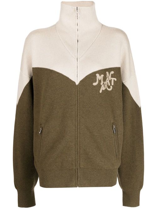 Andy high-neck cardigan - Brown